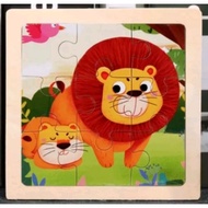 OD PUZZLE JIGSAW WOODEN CUBE CHILDREN'S PUZZLE 9 PIECES CUTE PUZZLE EASY PUZZLE FOR CHILDREN EASY PU