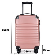 กระเป๋าเดินทาง ABS ย้อน ยุค luggage น้ำหนักเบา กระเป๋าล้อลาก suitcase ล้อลากกระเป๋าล้อลาก 24 นิ้ว 8 ล้อคู๋