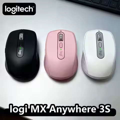 Logitech MX Anywhere 3S Wireless Ergonomic Mouse, 8000 DPI Darkfield, MagSpeed, Logitech Flow, USB-C