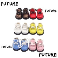 HL-FUTU Doll Shoes, 10cm Doll 3.8X2.3cm Toy Shoes, Fashion Shiny Round Toe Leather Strap Finger Shoe