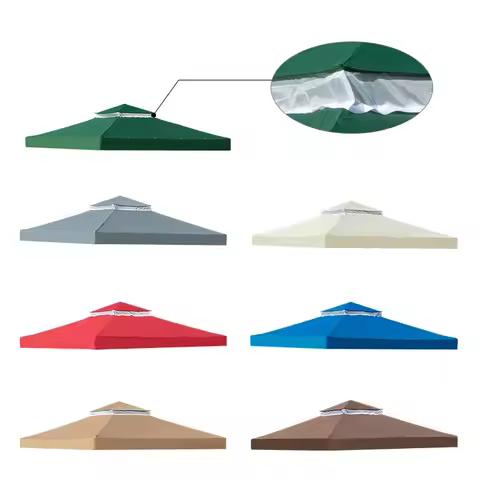 3x3M Garden Camping Awning Tent Shelter Waterproof Outdoor Tent Canopy Top Roof Sun Shadow Cover Gaz