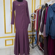 Khansa dress premium by L.Fashion kloter 6 Polos dress duyung, gaun kondangan tunik coquette airflow