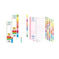 Abba Colour Index Divider - Jan-Dec / A-Z / 1-31