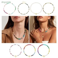ANYS Fashion Charm Necklace Adjustable Length Necklace Colorful Beads Necklace Statement Necklace El