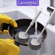 [Lacooppia2] Kitchen Cleaning Brush Dishwashing Brush Dish Scrubber with Handle Multifunctional for Pots, Pans, Counter Cast Iron Brush