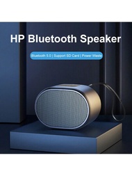 Hp Bluetooth 5.0 音箱無線便攜音箱bts01 Hifi大功率音頻可充電tws 3.5mm 收音機迷你記憶卡音箱,戶外播放器低音炮,適用於智能手機,桌上型電腦和筆記型電腦