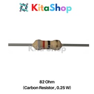 Resistor 82 Ohm (Carbon - 0.25W)