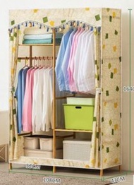 ONE - 落地楠竹實木掛衣架衣櫃(守望麥田108cm款)