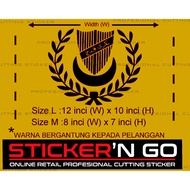 STICKER CUSTOM NEGERI KEDAH DESIGN