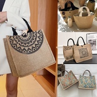 Korean tote bag casual shoulder eco bags recycle handbag jutebag murah shopping beg ready stock-yuss
