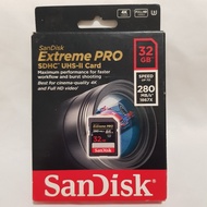 SANDISK Extreme PRO 32G SD UHS-II U3 專業攝影錄影師高速記憶卡 高達280MB/s