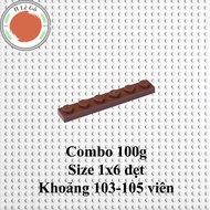 Combo of 1 ounce of flat brown 1x6 bricks about 103-105 bricks
