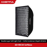 AMBITFUL 60x90cm 22x90cm 30x120cm 35x160cm 95cm Rectangular Octagonal Honeycomb Grid Softbox for Bow
