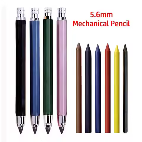 5.6mm Metal Mechanical Pencil 2B/4B/6B/8B Pencil Refill Art Painting Drawing Writing Tool Sketch Com