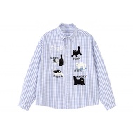 สินค้าลิขสิทธิ์แท้ IRIS BOUTIQUE Art styling IS082705 Patchwork Plaid Shirt เสื้อเชิ้ต แขนยาว ใส่สบา