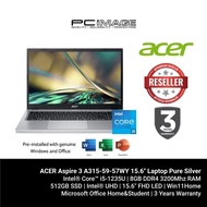 ACER Aspire 3 A315-59-57WY 15.6" Laptop Pure Silver (i5-1235U, 8GB 3200Mhz, 512GB SSD, Intel, Win11H