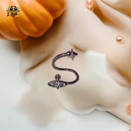 [F&O] 1PC Star Surround Planet Spiral Stainless Steel Ear Bone Nail For Women New Fashion Zircon Ear