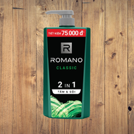Tắm gội Romano 2in1 900g xanh lá Classic.