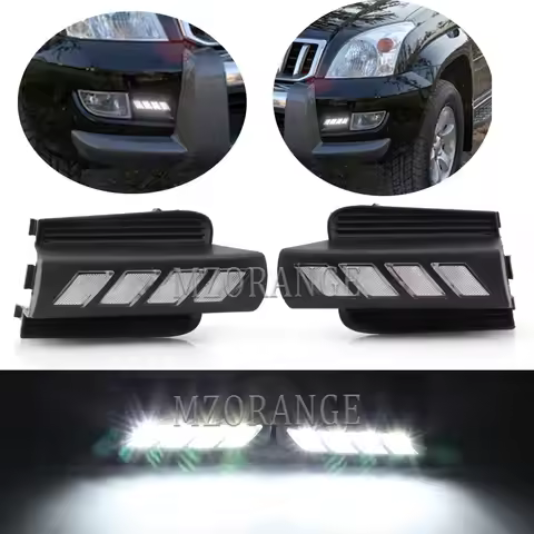 1 set LED DRL For Toyota Prado 120 Land cruiser LC120 FJ120 2003-2009 LED Headlight Driving Lamp wit