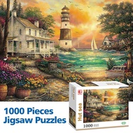 ◊Jigsaw Puzzle 1000 Pcs 70cm*50cm Landscapes Famous ing Puzzle Early Learning Educational  Adult Children Puzzles H