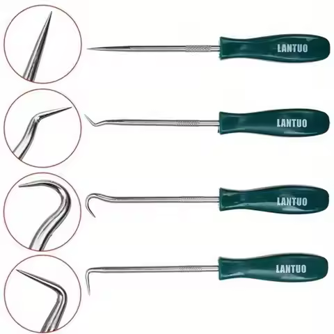 4Pcs Car Oil Seal Screwdriver Set O Ring Gasket Puller Remover Pick Hooks Tools Auto Accessories