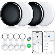 Air Tracker Tags-4 Pack, Dual System Smart Tag Compatible with Apple Find My & Google's Find Hub, Ul