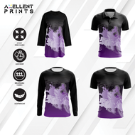 Axellent Abstract Purple Tshirt Jersey Custom Name Sublimation Baju Jersey t shirt lelaki Futsal Foo