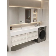Mesin Basuh Balkoni Corian Kabinet Bersepadu Kabinet Bilik Mandi Ringkas Moden Gabungan Sinki Sinki 