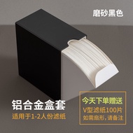 กระดาษกรองกาแฟรูปตัว V V60 ป้องกันฝุ่น กล่องเก็บของสำหรับกรองกาแฟแบบพับได้ กระดาษกรองกาแฟแบบทรงกลม M