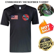 EMBROIDERY SULAM SIERRA GROUP GGK RED & MALAYSIA FLAG SPECIAL FORCES ROUNDNECK MICROFIBER AND COTTON