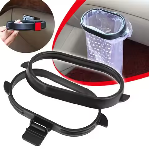 1/2pcs Auto Trash Bag Rack Garbage Container Bin Litter Waste Holder Frame Portable Rubbish Bin Blac