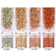 AUTU 4 Bottles Nail Art Sequins Filling Flash Glitter Powder UV Epoxy Resin Pigment