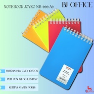 Joyko NB-666 A6 Notebook - 60-Sheet Mini Notebook - Lined Paper - Soft Cover