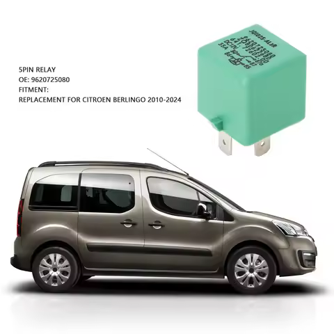 5pin Relay 9620725080 Automotive Relay Replacement for Citroen Berlingo 2010‑2024 5pin Automotive Re