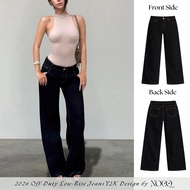 USUK Y2K Super Low-Rise Short Bottom Jeans by noco.label, Sexy Non-Elastic Low-Rise Jeans