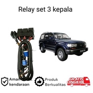 H4 LED Headlight Relay Set for Toyota Land Cruiser HDJ80 koko