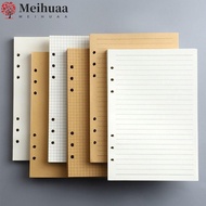 MEIHUAA 80Sheets Loose Leaf Paper, A5/A6/A7 Horizontal Line/Blank Notebook Refill Paper, Durable Kra