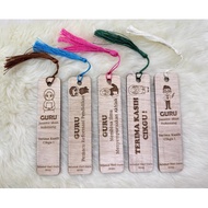( Ready Stock ) Penanda Buku/Bookmark Hari Guru Engrave