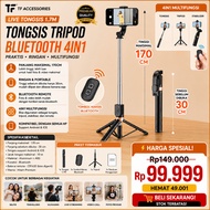 TF Selfie Stick 170cm | 4-in-1 Bluetooth Tripod Selfie Stick | Height 170CM | Bluetooth Remote + sel
