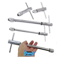 Pemegang Manual/Ratchet Tap wrench Adjustable T-Handle Rachet Tap Wrench M5-M12 OR M3-M5 Pemegang Ma