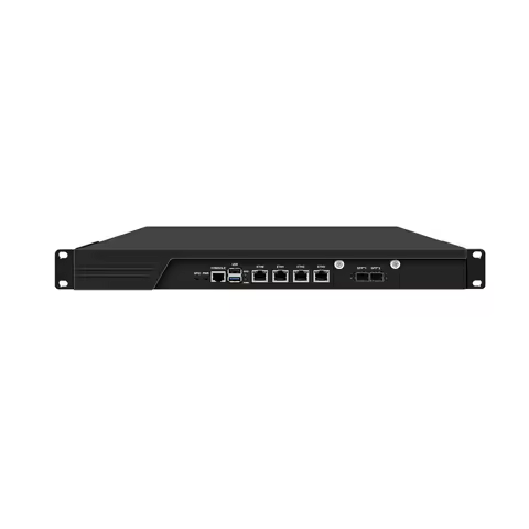 HUNSN 1U Cabinet Firewall Appliance 10GB, Intel N100/N200/I3 N305, RJ54,Network Rackmount, 4 LAN, 2S