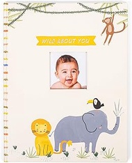 C.R. Gibson B248-22583 Baby Book with Gift Box, Wild About You" Zoo Animal, 8.75'' W x 11.25'' H
