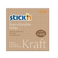 N Times Stickers Kraft Paper Notebook 4 "x4" (101x101mm) Grid Line 100 Sheets/Book 61216