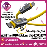 Aohi THE FUTURE C to C Adonis USB4 2.0 240w 120Gbps PD3.1/ Thunderbolt 5 Cable - (AOC - L017 L018)