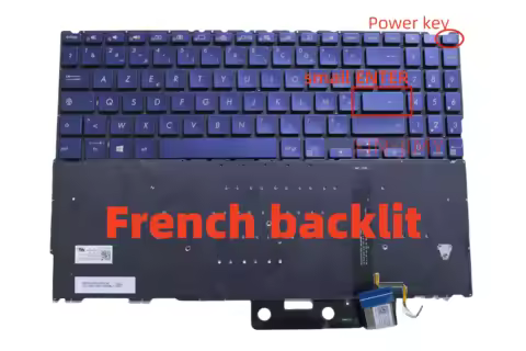 French Backlit Blue Laptop keyboard For Asus ZenBook UX533 UX533F UX533FD UX533FN UX533FTC UX534 UX5