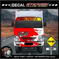 Stiker Mobil Truk Canter Kap Gril Bemper + Kaca Decal Print Variasi Keren GS