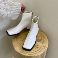Chelsea Boots Mid Heels Women Shoes 2021 New Winter Designer Cozy Dress Snow Boots Pumps Fashion Casual Ankle Warm Goth Mujer