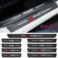 For Toyota Raize Car Sill Sticker Anti-Scratch Waterproof Trunk Carbon Fiber Leather Protector Stickers Raize Accessories 2023 2024