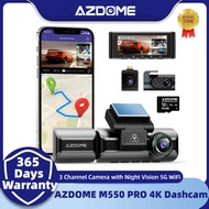 AZDOME M550 PRO 4K Dash Cam 3 Channel Front Rear Cabin Car Recorder 5G WiFi Night Vision GPS