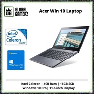 Acer C710/720/740 / 11.6 inch Display / WiFi / Webcam / Intel Celeron / SSD / Windows 10 Refurbished Laptop